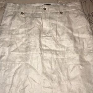 J Crew Linen cargo pencil skirt
